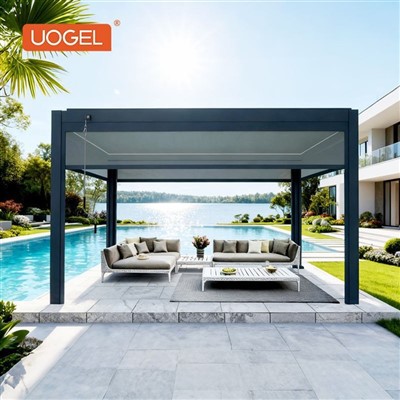 Gazebo de pérgola con marco de aluminio